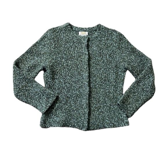 Talbots Vintage Boucle Knit Wool Blend Cardigan Size Medium - Picture 1 of 15